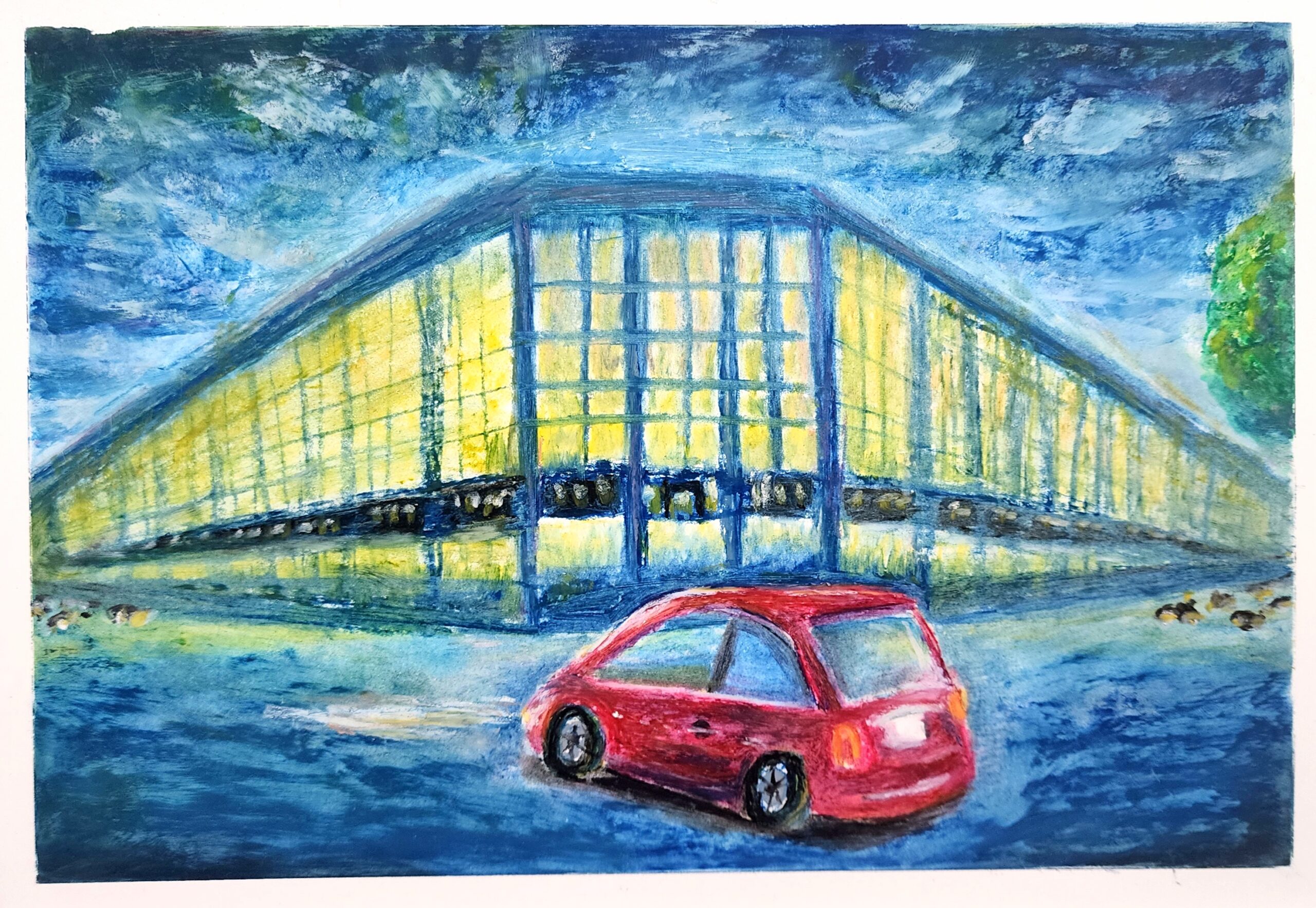 夜の新宿｜100点のアートクレヨン画展