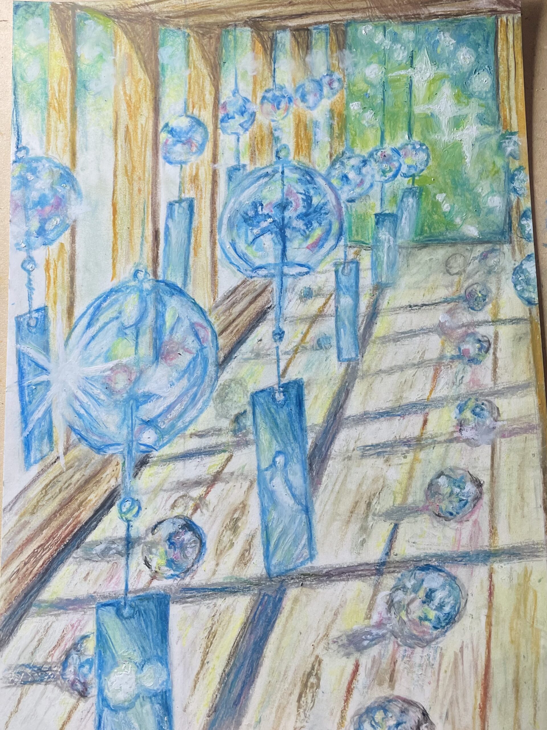 夏、涼もうで｜100点のアートクレヨン画展