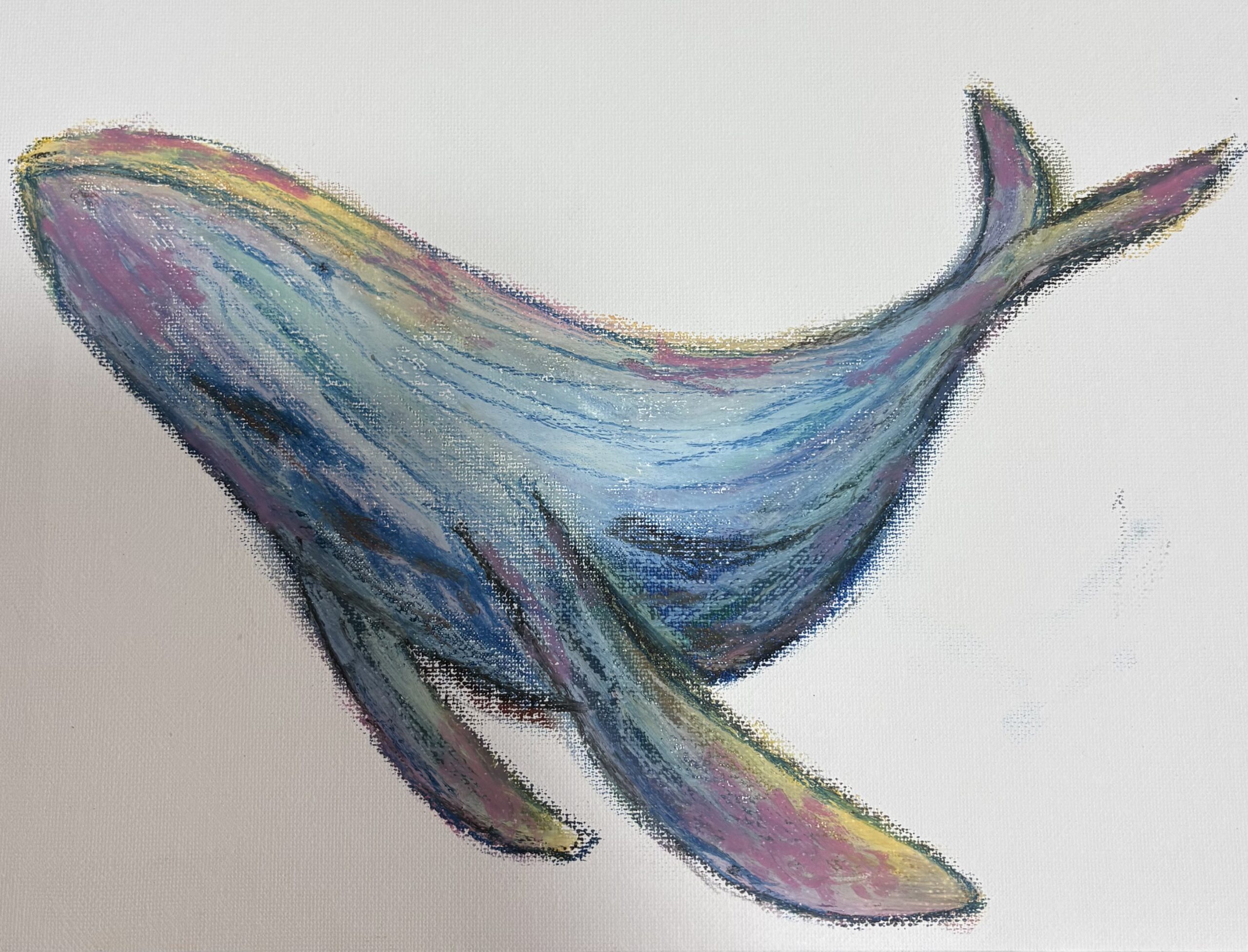 空へ飛び立つ鯨｜100点のアートクレヨン画展