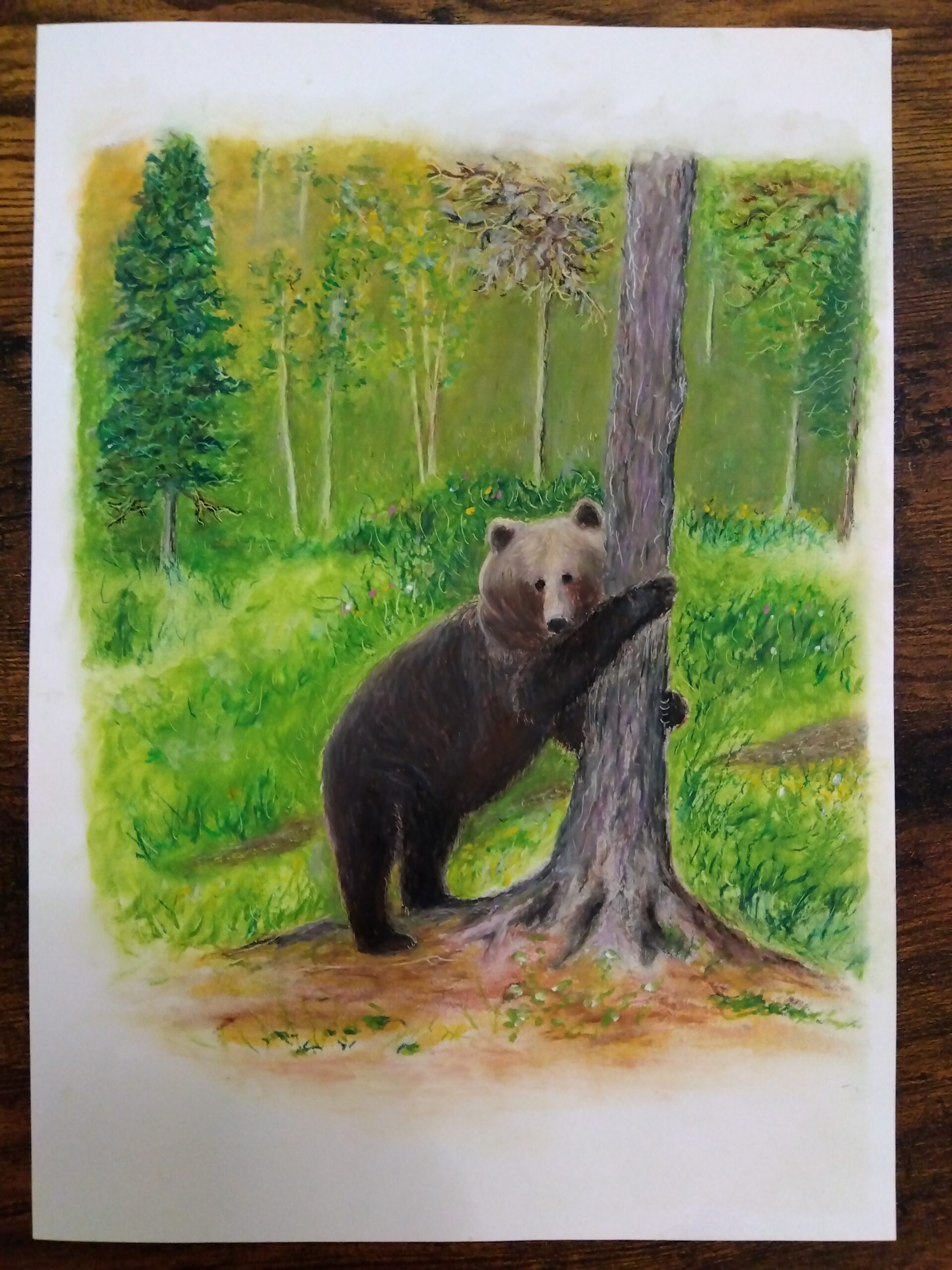森とクマと樹と‥｜100点のアートクレヨン画展