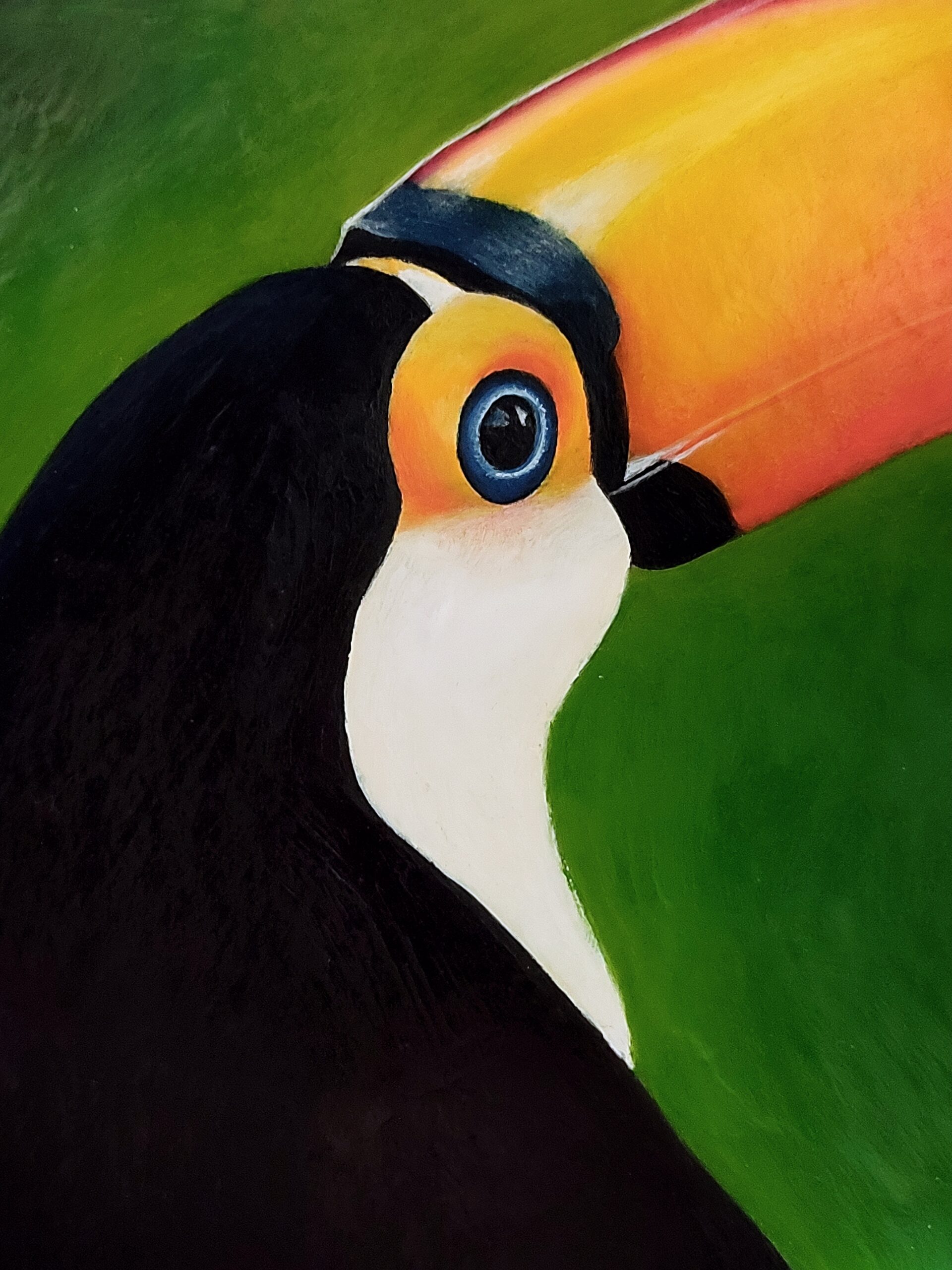 Gama氏作  鳥の絵  その2 トリちゃん（その2）｜100点のアートクレヨン画展